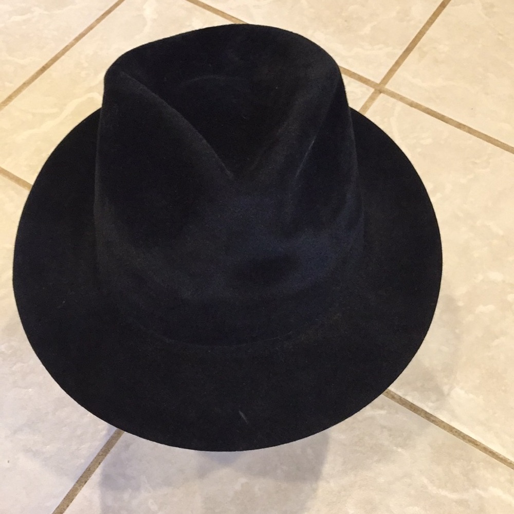 Black United Hatters cap Homburg style hat vintage